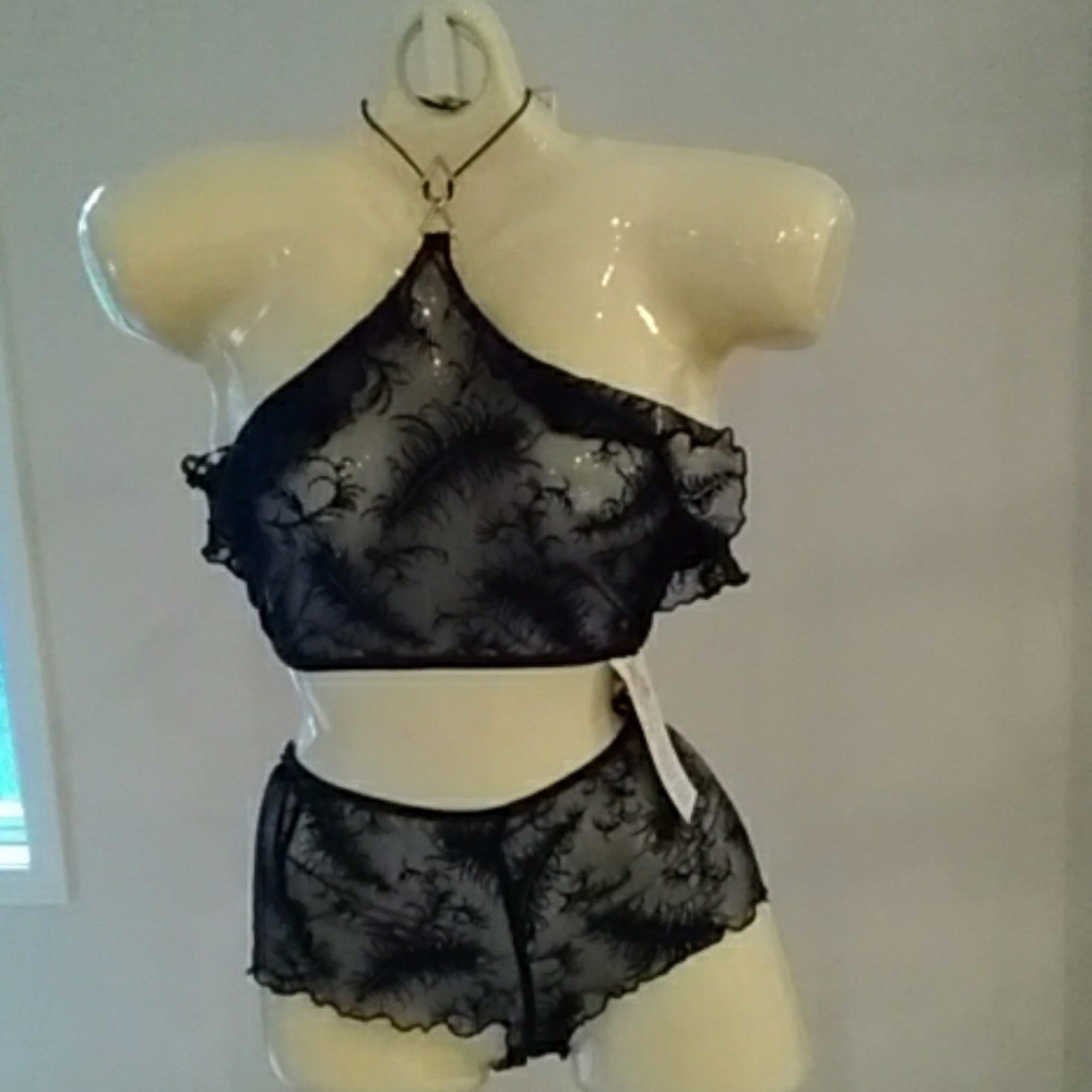 Mona V navy blue cami and tap set